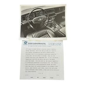 VTG 1975 Jaguar XJ Promo Photo Ad Copy‎ British Leyland Motors Dealership READ